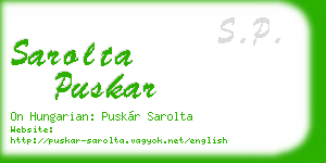 sarolta puskar business card